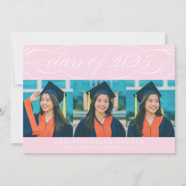 ELEGANT SCRIPT-KLASS AV 2025 PHOTO STUDENTEN INBJUDNINGAR (Framsida)
