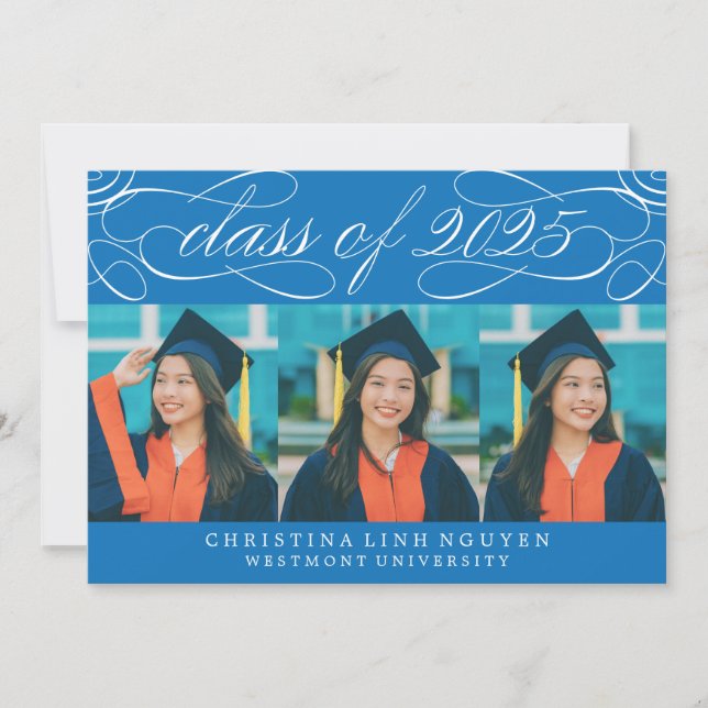 ELEGANT SCRIPT-KLASS AV 2025 PHOTO STUDENTEN INBJUDNINGAR (Framsida)