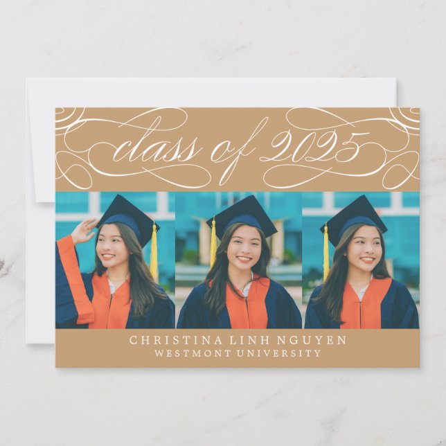 ELEGANT SCRIPT-KLASS AV 2025 PHOTO STUDENTEN INBJUDNINGAR (Framsida)