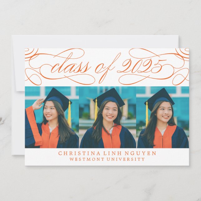 ELEGANT SCRIPT-KLASS AV 2025 PHOTO STUDENTEN INBJUDNINGAR (Framsida)