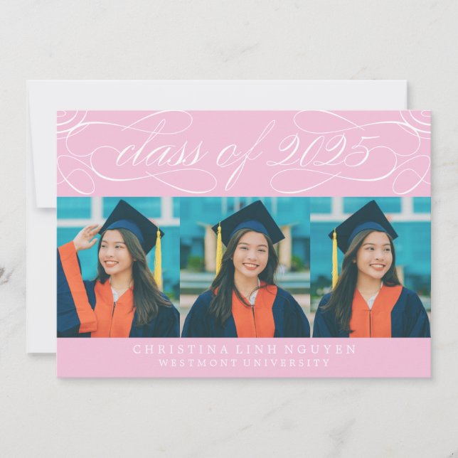 ELEGANT SCRIPT-KLASS AV 2025 PHOTO STUDENTEN INBJUDNINGAR (Framsida)