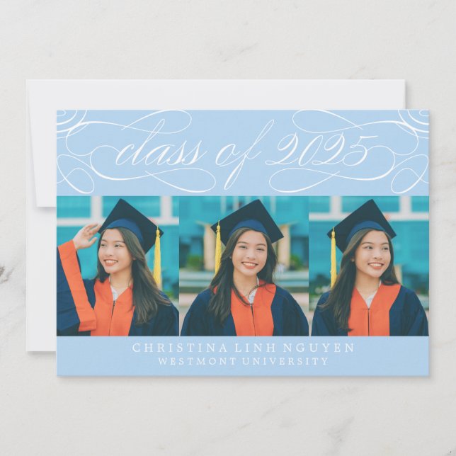 ELEGANT SCRIPT-KLASS AV 2025 PHOTO STUDENTEN INBJUDNINGAR (Framsida)