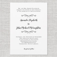 Elegant Script Klassisk Enkel Formell Bröllop Svar