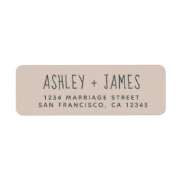 Elegant Script Lila Bröllop Returadress Etikett