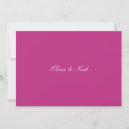Elegant Script Magenta - repetitionsmidkort för Tack Kort