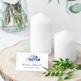 Elegant Script - marinblå, modern, minimalistisk B Placeringskort