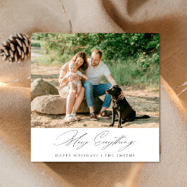 Elegant Script Merry All Coastal jul Julkort