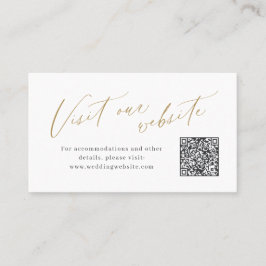 Elegant script minimal QR code website Insert card Placeringskort