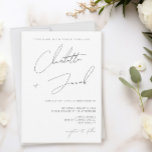 Elegant Script Minimalist Ivory Wedding  Inbjudningar<br><div class="desc">Set the tone for your big day with this Elegant Script Minimalist Wedding Invitation Template, designed with timeless simplicity and modern charm. Featuring flowing handlettering script paired with clean san serif text on an ivory background, this invitation blends classic romance with contemporary style. Perfect for couples seeking a refined, understated...</div>
