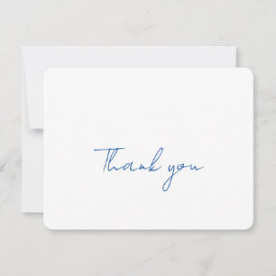 Elegant Script-minimalistisk Bröllop Tack Kort