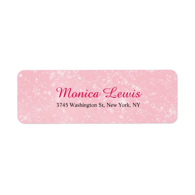 Elegant Script - minimalistisk feminin med vanlig  Returadress Etikett (Framsidan)