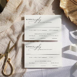 Elegant Script - minimalistiskt livsmedelsval - sv OSA Kort