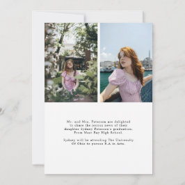 Elegant Script Modern 3 Photo Studenten Meddelande