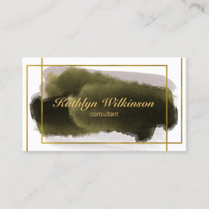 Elegant Script Modern Guld Geometric Professionell Visitkort