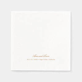 Elegant Script Modern Minimalist Bröllop Pappersservett