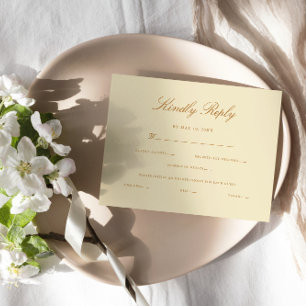 Elegant Script Modern och vänligt svara Bröllop OSA Kort