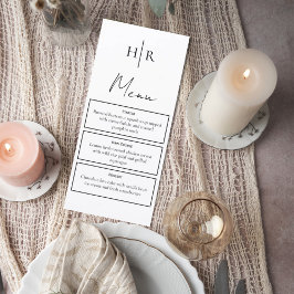 Elegant Script & Modern Serif Reception Menu Meny