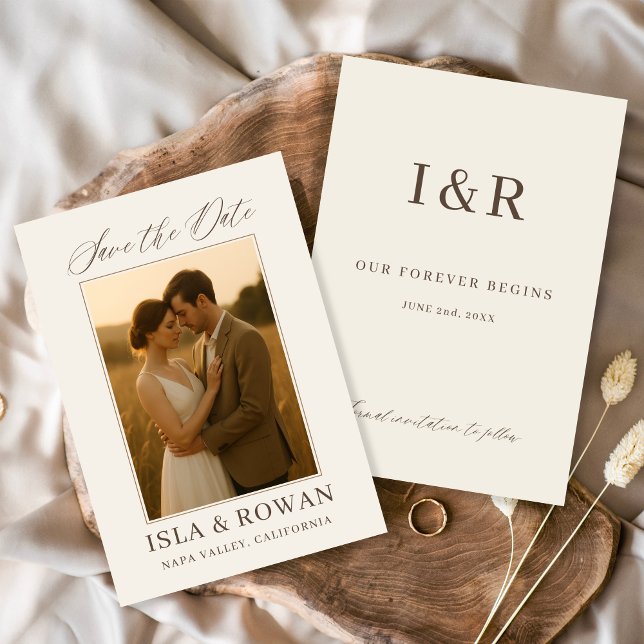 Elegant Script Modern Wedding Photo Spara Datumet (Skapare uppladdad)