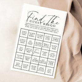 Elegant Script Möhippa Guest Bingo Game