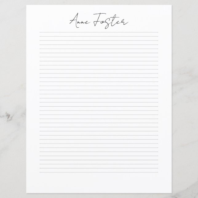 Elegant Script Monogram Personalized Stationery (Framsida)