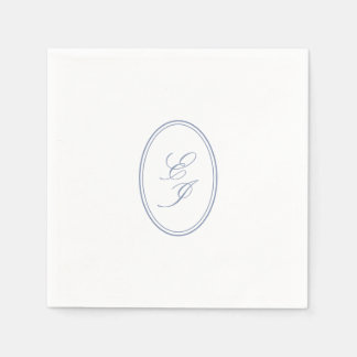 Elegant Script Monogram Personligt bröllp Pappersservett