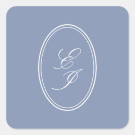 Elegant Script Monogram Self Adhesive Bröllop Fyrkantigt Klistermärke