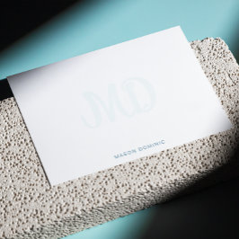 Elegant Script Monogram Watermark-anteckningskort Anteckningskort