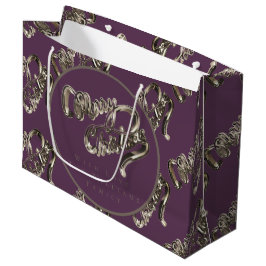 Elegant Script Mönster Eggplant Lila jul