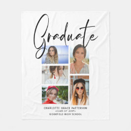 Elegant Script Multi Photo Studenten Student Fleecefilt