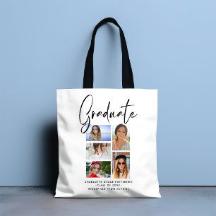 Elegant Script Multi Photo Studenten Student Tygkasse