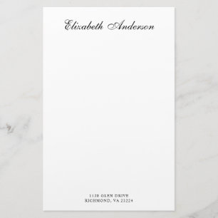 Elegant Script Namn Adress Brevpapper