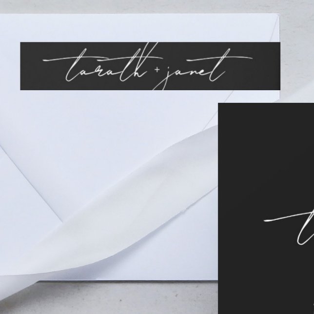 Elegant Script namn Bröllop Etikettband (Skapare uppladdad)