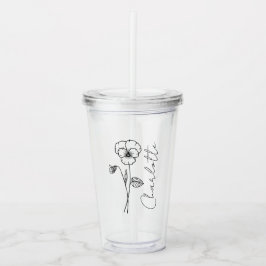 Elegant Script Namn februari Birkelöde Violet Take Away Mugg