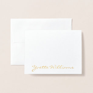 Elegant Script Namnteckning Business Logotyp Real  Folierat Kort