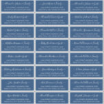 Elegant Script Navy White Bröllop Guest Adress Klistermärken<br><div class="desc">Modern Elegant Skriptflotta och vit minimalistisk etikett för anpassningsbar i Bröllop Guest Namn Adress,  märkning med etiketter för personlig. Gästen namn är skriven i ett kursivt,  snabbt,  stavat svan-teckensnittsskript. Den har 24 klistermärken.</div>