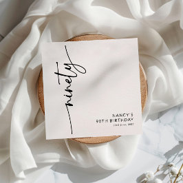 Elegant Script Ninety 90-årsfirande Pappersservett