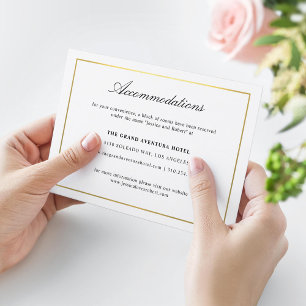 Elegant Script och Guld Gräns-bostäder Tilläggskort