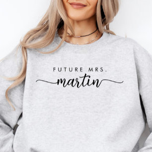 Elegant Script Personlig Framtida mrs Sweatshirt