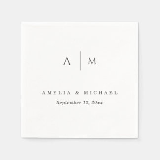 Elegant Script Personligt bröllp Napkins Pappersservett