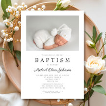 Elegant Script Photo Baptism