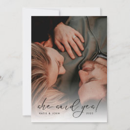 Elegant Script Photo Bröllop Förlovningsfest Inbjudningar