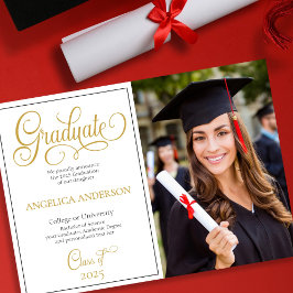 Elegant Script Photo College Universiteten Student Meddelande