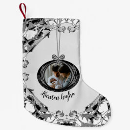 Elegant Script Photo Gifts julprydnader Liten Julstrumpa