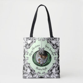 Elegant Script Photo Gifts julprydnader Tygkasse