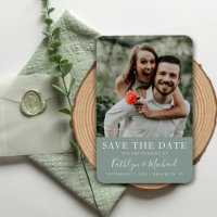 Elegant Script Photo Modern Minimalist Wedding