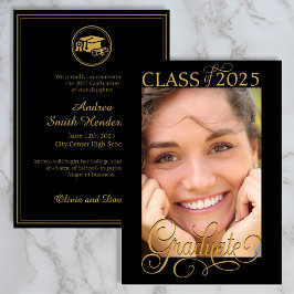 Elegant Script Photo Overlay Student-meddelande Inbjudningar