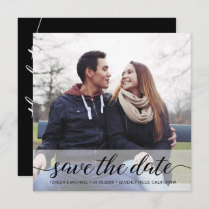 Elegant Script Photo QR-kod bröllop webbplats