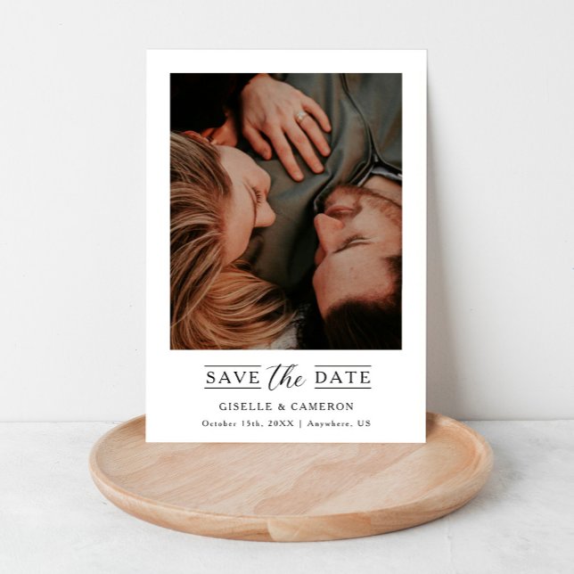 Elegant Script Photo Save the Date Magnet (Skapare uppladdad)