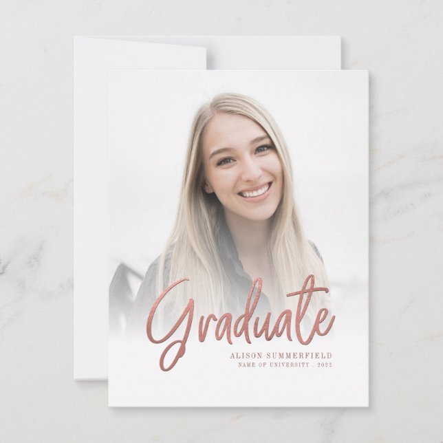 Elegant Script Photos Studenten 2025-meddelande (Framsida)