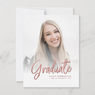 Elegant Script Photos Studenten 2025-meddelande